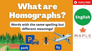 What are Homographs ► Words with multiple meanings  Learn English [upl. by Cloe552]