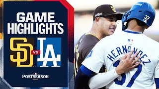 Padres vs Dodgers NLDS Game 2 Highlights 10624  MLB Highlights [upl. by Kegan]