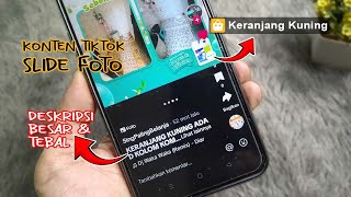 Cara Membuat Tulisan Tebal amp Besar Pada Deskripsi Tiktok  Konten Slide Foto Keranjang Kuning [upl. by Azmuh]