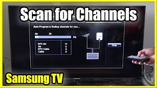 How to Scan for Channels on Samsung TV Auto Program Air Antenna amp Cable [upl. by Joni675]