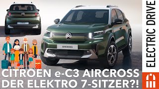 2024 Citroen eC3 Aircross auch als Elektro 7 Sitzer  Electric Drive News [upl. by Ardy634]