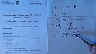 GK Mathe Abi Beispielklausur NRW 2025 Prüfungsteil A Wahlpflichtaufgaben Analysis [upl. by Adiell414]