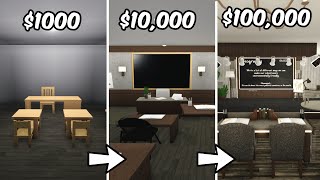 BUILDING A CLASSROOM IN BLOXBURG WITH 1K 10K and 100K [upl. by Fagin495]