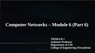 Computer Networks  Transport Layer  Part 6 [upl. by Fitzpatrick]