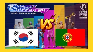 046  Corée Du Sud Vs Portugal  Coupe Du Monde 2022  Sociable Soccer 24 [upl. by Eerehs]