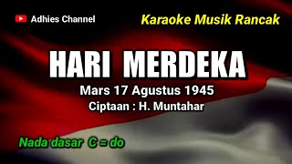 HARI MERDEKA Mars Tujuh Belas Agustus 1945 KARAOKE [upl. by Euton]