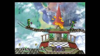 Super Smash Bros 64 TAS  Link Team Combo [upl. by Alesiram]