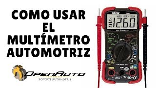 COMO USAR EL MULTIMETRO AUTOMOTRIZ [upl. by Revlis]