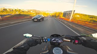 Morning city ride in a Yamaha MT07  PURE SOUND W AKRAPOVIC EXHAUST [upl. by Holna149]