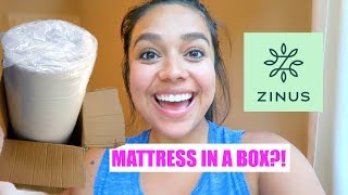 UNBOXING MY MEMORY FOAM MATTRESS IN A BOX [upl. by Ddahc]