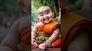 So cute little monk ❤🌾 shorts cutebabyshivi [upl. by Eniron]