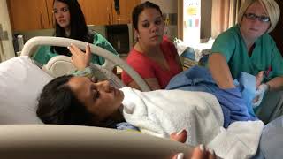 Baby 3s Unmedicated Hospital Birth Vlog  The Dainty Pear [upl. by Scrope]