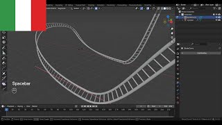 Blender basi  Come ruotare i punti di controllo delle Curve con il Tilting [upl. by Gregson]