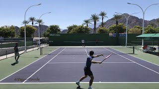 Aslan Karatsev  IW Practice Oct 11 2021 Court Level 4k 60fps [upl. by Shepherd123]