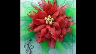 Poinsettia Wreath Tutorial by Trendy Tree [upl. by Fiann397]