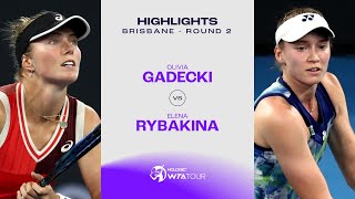 Olivia Gadecki vs Elena Rybakina  2024 Brisbane Round 2  WTA Match Highlights [upl. by Eerolam]