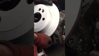 Putting a new brake disk  automobile autofix automotive mechanic diy fix carmodification [upl. by Lienhard]