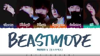 MONSTA X  BEASTMODE Lyrics Color CodedHanRomEng [upl. by Yetsirhc]