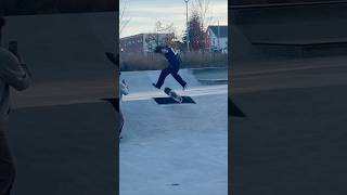 First nollie inward heel up the euro 🤍 skateboarding [upl. by Relyk]