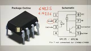 6n1356n136 optocoupler circuitoptocoupler testing [upl. by Tessler]