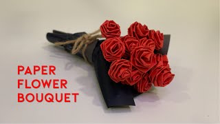 How to fold paper flower Bouquet  Origami Rose Bouquet [upl. by Lenci]