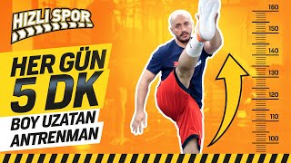 EVDE BOY UZATAN EGZERSİZ Yeni Başlayanlar İçin Boy Uzatma Hareketleri 12  14 Yaş  Hızlı Spor 2 [upl. by Dlaner639]