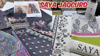 saya sale on jacquard collection  jacquard unstitched summer collection sale  house of cut piece [upl. by Ermengarde240]