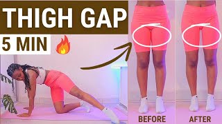 Thigh Gap in 7 DAYs  5 Min Inner Thigh Leg Workout  fast results 2024 [upl. by Eliot]