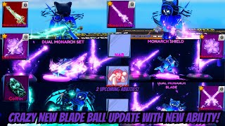 CRAZY NEW MONARCH UPDATE In Roblox Blade Ball 🔥 Plus a Giveaway and new Ability 🔥 [upl. by Bowerman]