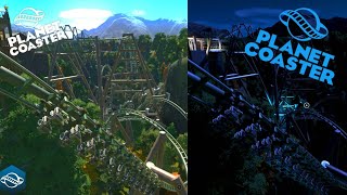 Treetop FlyerDay and Night PovsFlying Eagle PreserveCustom Planet Coaster Park [upl. by Nnaarual]