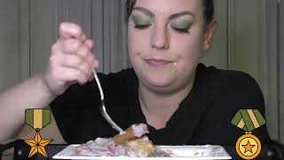 Real Mukbang Creamed Chipped Beef SOS ASMR  Eating Show [upl. by Kellyann]