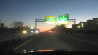 Entering Pennsylvania from New Jersey at Sunset on Interstate 295 Southbound 21424 [upl. by Thurston]