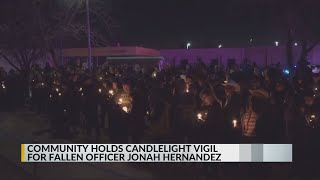 Las Cruces community holds candlelight vigil for fallen police officer [upl. by Steele]