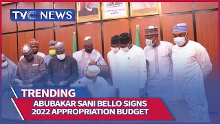 WATCH  Niger State Governor Abubakar Sani Bello Signs 2022 Appropriation Budget Into Law [upl. by Fitzsimmons]