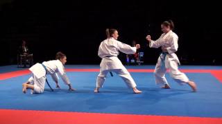 Karate1 PL Almere 2014  BKF vs CORATIA  Kata Team female FINAL  2 [upl. by Amalia]