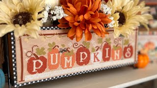 Flosstube 1  Fall Stitching and Home Decor Tour [upl. by Stevy]