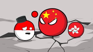 Hongkong as a country  Indonesia with China  Countryballs [upl. by Nomled]