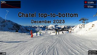 Chatel toptobottom  December 2023 [upl. by Adnolohs155]