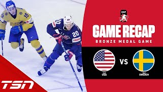 USA vs Sweden  2023 World Juniors Highlights [upl. by Lennod439]