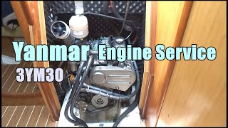 Yanmar 3YM30 Engine service on Jeanneau Sun Odyssey [upl. by Pish]