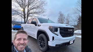 2023 GMC Sierra 1500 Elevation Crew Cab 30 Duramax Diesel  Summit White [upl. by Nichani]