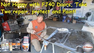 EP75  THE DOOR ARE FINISHED Repair paint and rust protection for replacement FJ40 doors [upl. by Ahtreb]