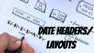 Doodle with me  Bullet journal headersdate layouts  Part  2 [upl. by Nadda]