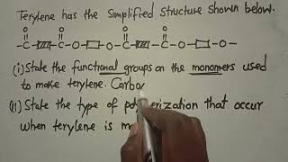 Terylene Exam Question  Exam Questions  Polymerization  Harrison J Zulu Tutor [upl. by Ginsberg]