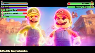 The Super Mario Bros Movie 2023 Final Battle with healthbars 22 [upl. by Annie284]