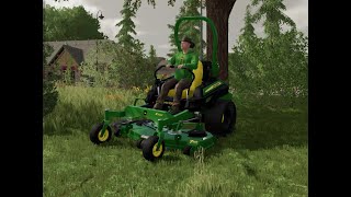 LAWN MOWER CRASH MOWER TOTALED  Farming Simulator 22 [upl. by Picco]