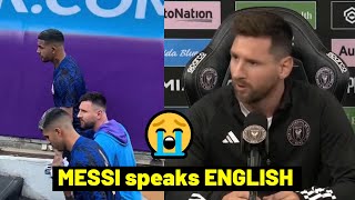 Messi speaks English in Inter Miami interview [upl. by Best879]