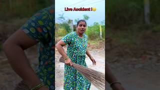 Unexpected accident😲 sathishanitha shorts ytshorts comedyshorts reallifecomedy couplecomedy [upl. by Hollie756]