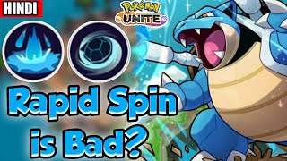 Rapid Spin Blastoise is Bad  Hindi Pokemon Unite Master Gameplay [upl. by Suollecram]