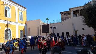 Portico di Caserta festa di SantAntonio Abate sbandieratori di Sessa Aurunca [upl. by Humble]